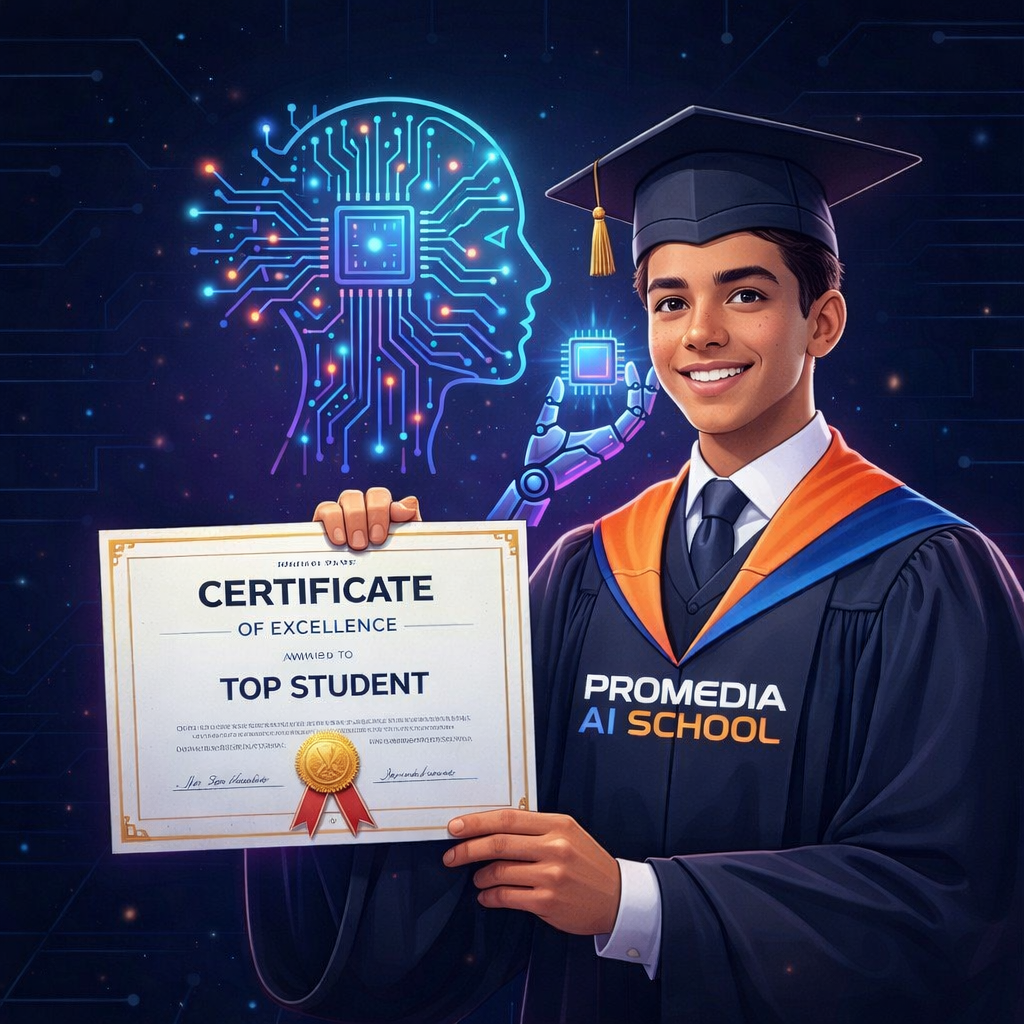 طالب يحمل شهادة